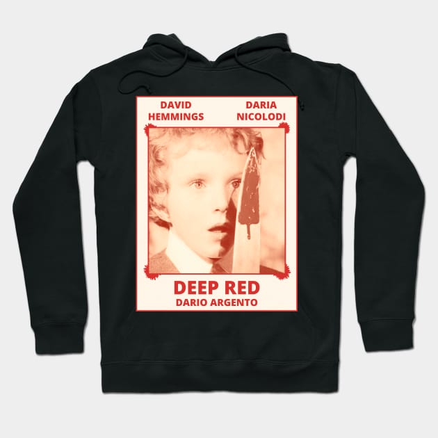 Deep Red Poster Hoodie by MrZai